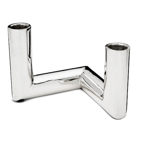 Pipe Ljusstake Förnicklad Mässing 11 cm