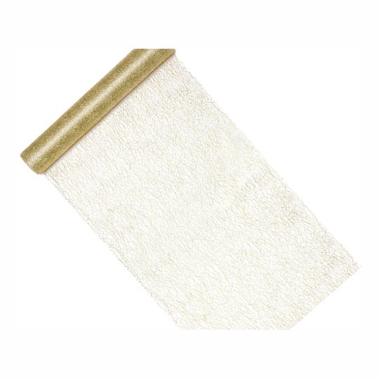 Meshtyg Guld Metallic på Rulle - 0.36x9m