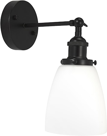 Kappa Vägglampa Svart Opal 14cm