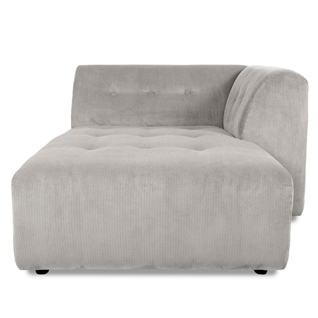 Vint couch: Element höger Divan Corduroy rib Cream