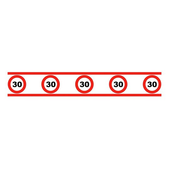 Avspärrningsband Trafikskylt 30