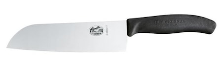 Santokukniv SwissClassic i Presentask Svart 17 cm