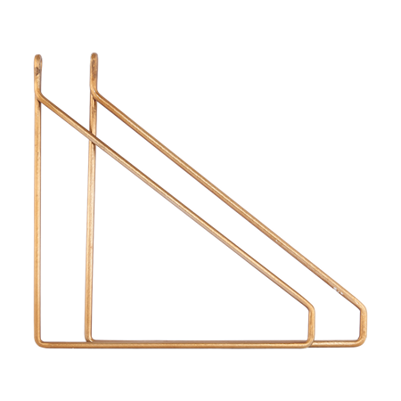 Apart Konsol 2-pack Mässingpläterad 25,5x26 cm
