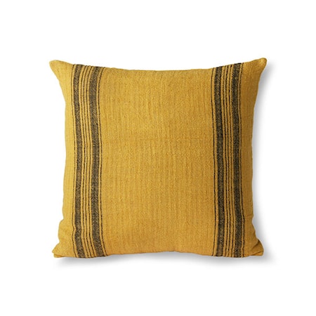 Linen Cushion Mustard 45x45 cm