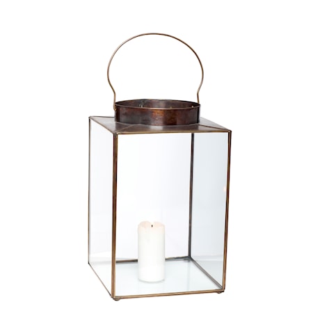 Lanterna 26x26xh36 cm - Transparent