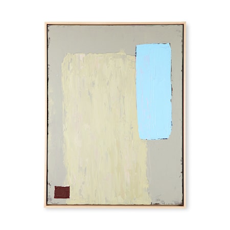 Abstract Målning Pistachio/blue 60x80cm
