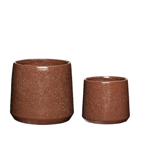 Potte, keramik, brun, s/2