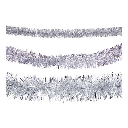 Glittergirlang Silver - 5 x 200 cm