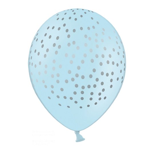 Ballonger Prickar Blå/Silver - 6-pack
