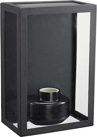 Kubba vägglampa 230V IP44 svart