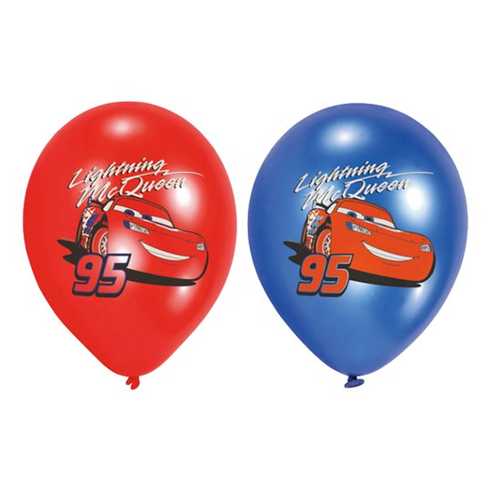 Ballonger Bilar/Cars - 6-pack
