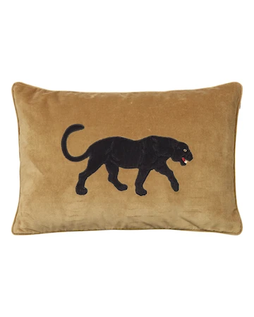 Embroidered Kuddfodral Black Panther Masala Gul 40x60cm
