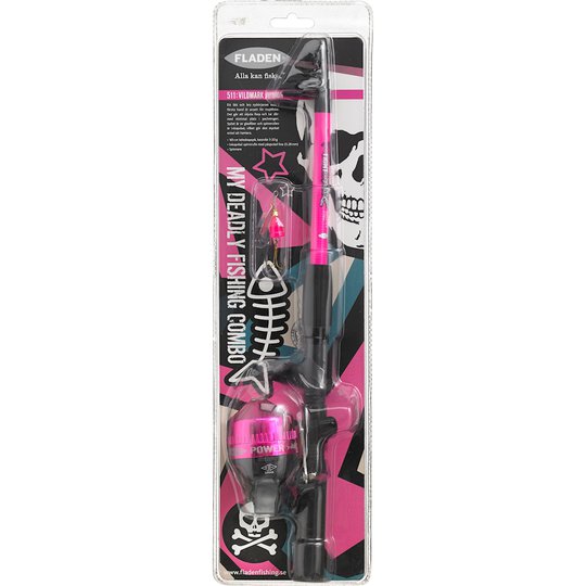 Fladen Vildmark Junior Pink set med kapslad rulle 165cm tele