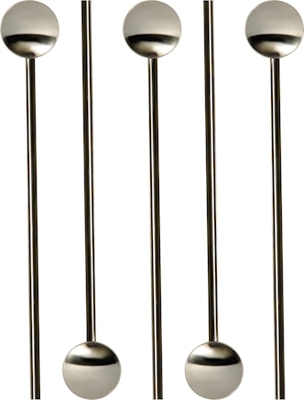 Coctailsked med sugrör 6-pack 20 cm