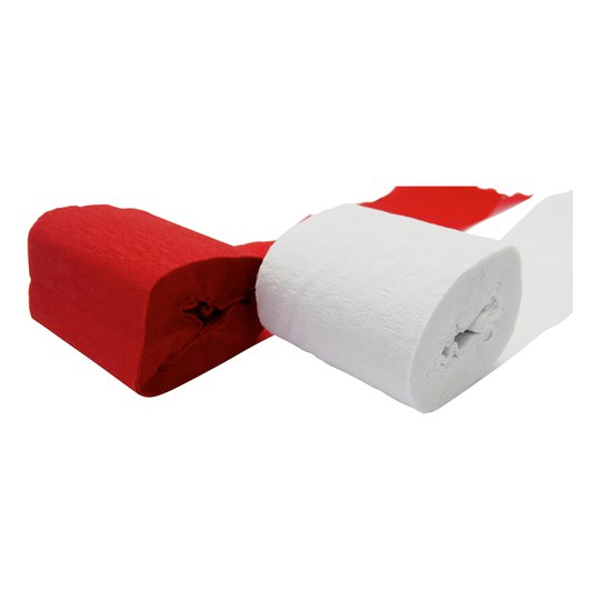 Kräpprullar Röd/Vit - 2-pack