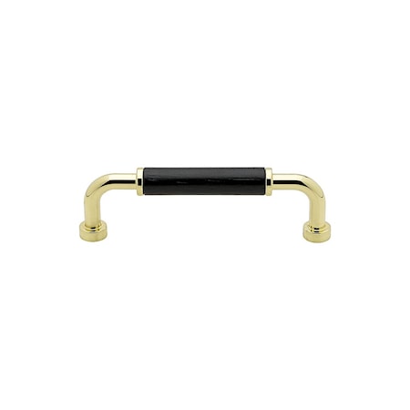 Handtag Brohult, 10,8 cm pol.mässing/svart