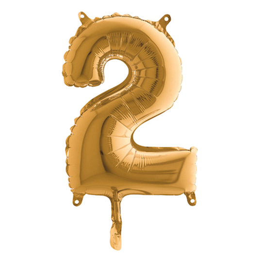 Sifferballong Mini Guld Metallic - Siffra 2