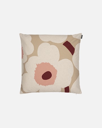 Unikko Kuddfodral 50 x 50 cm Beige/Rosa/Vinröd