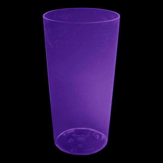 UV Neon Drinkglas - 4-pack Lila