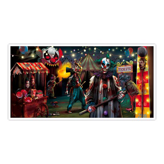 Jättebanner Blodig Cirkus Halloween