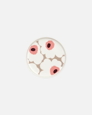 Oiva / Unikko Assiett Fat 13,5 cm Vit/Clay/Puder/Vinröd