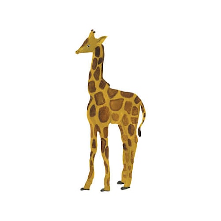 Väggdekoration Giraffe Yellow 25,5x58cm