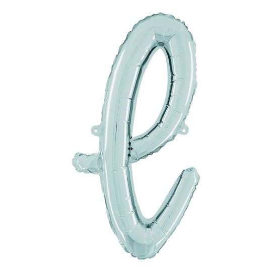 Bokstavsballong Script Silver - Bokstav L