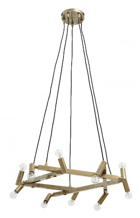 Takkrona 10 lampor Ø 75x105cm Mässing