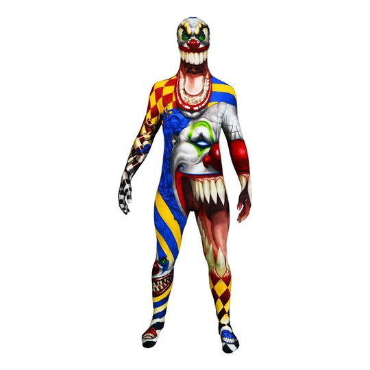 Morphsuit Scary Clown Maskeraddräkt - Large