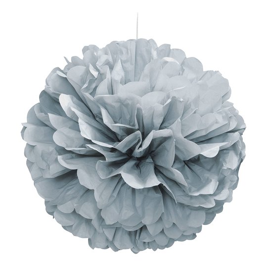 Pom Pom Silver Hängande Dekoration