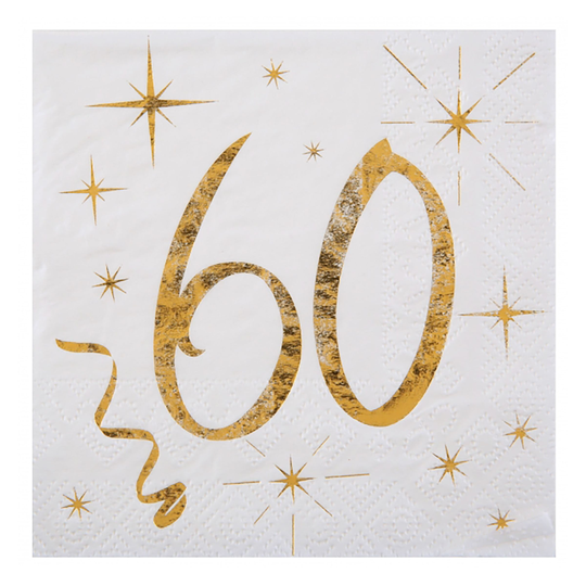 Servetter 60 Guld - 10-pack