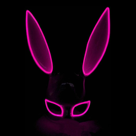 EL Wire Kanin LED Mask - Rosa