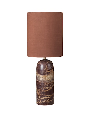Asta Bordslampa med skärm 63 cm Cherry Red Marmor/ Mahogny