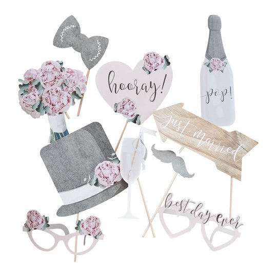 Foto Props Bröllop Rustik - 10-pack
