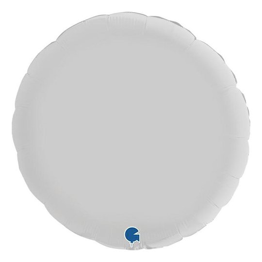 Folieballong Rund Satin Vit - 91 cm