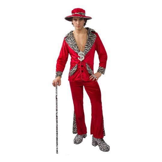 Pimp Röd Maskeraddräkt - Small