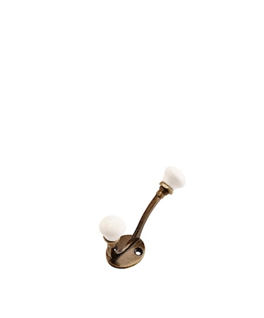 Krok 9 cm Vit/mässing