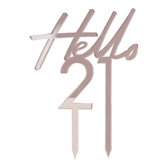Tårtdekoration Siffra Hello - 21