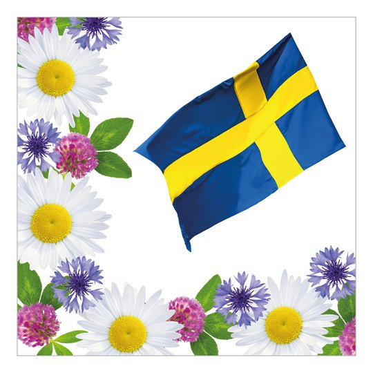 Servetter Svenska Nationaldagen - 20-pack