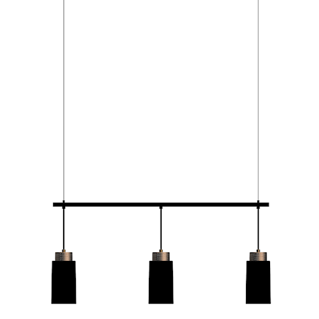 Edge Pendel Trio Mattsvart/Brons