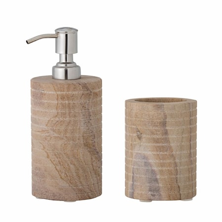 Ciro Soap Dispenser set om 2 Sandsten