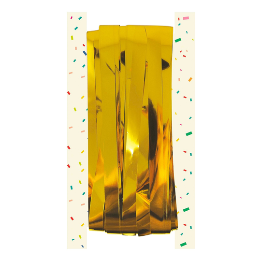 Dörrdraperi Guld Metallic