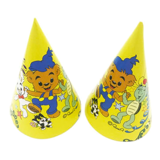 Partyhattar Bamse - 8-pack