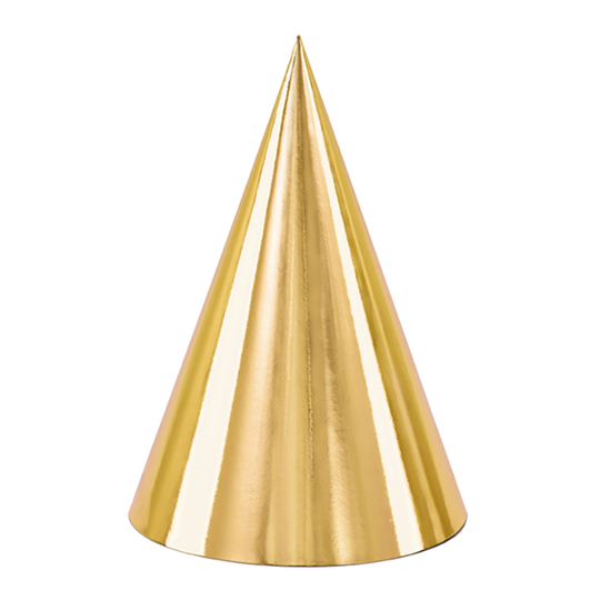 Partyhattar Guld - 6-pack