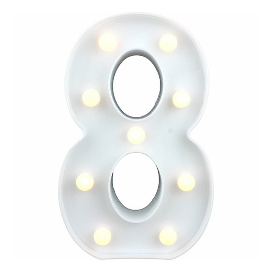 Siffra med LED-Belysning - Siffra 8