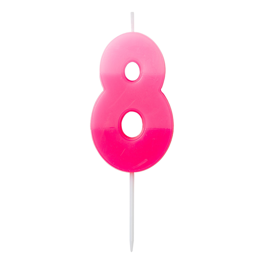 Tårtljus Siffra Rosa - Siffra 8