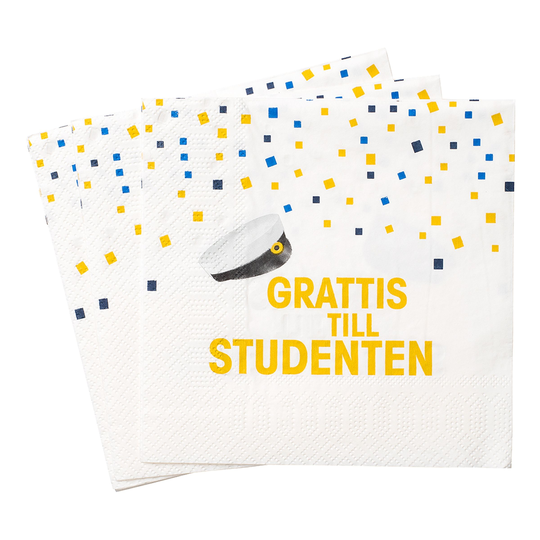 Pappersservetter Student Guldfolie - 16-pack