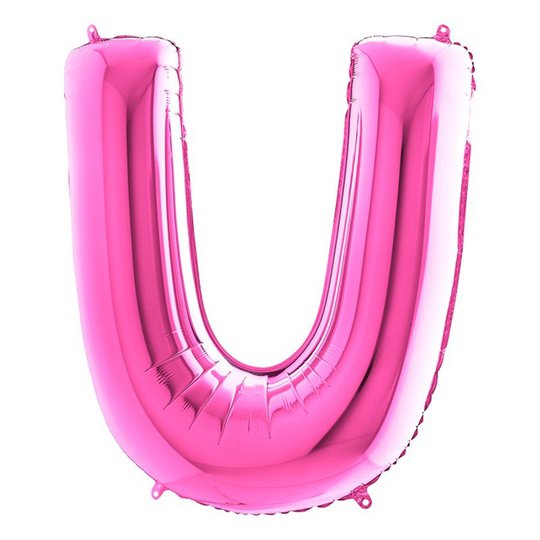 Bokstavsballong Rosa - Bokstav U