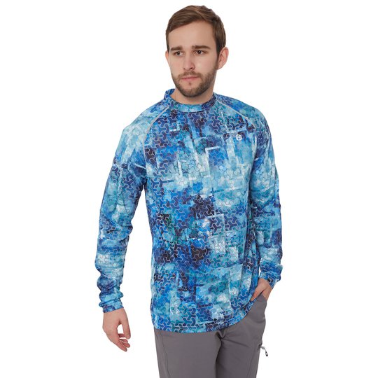FHM Mark Evo Aqua Blue UPF 50+ fisketröja