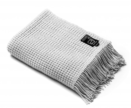 Basket throw pläd – Light grey